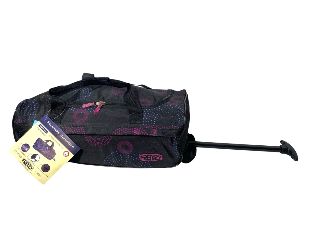 Frenzy 21" Carry On Lightweight Travel Wheeled Cabin Trolley Weekend Bag 29L New