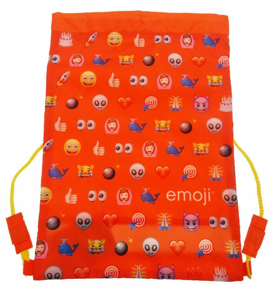 6 X Emoji Trainer Gym Pe Tidy Drawstring Bag Car Boot Wholesale Market Job Lot