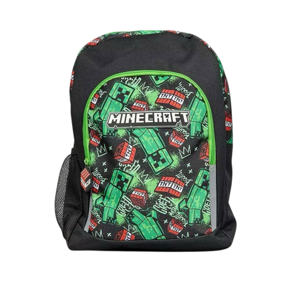 Minecraft Creeper Kids Sports Front Pocket Backpack Rucksack School Nursery Bag
