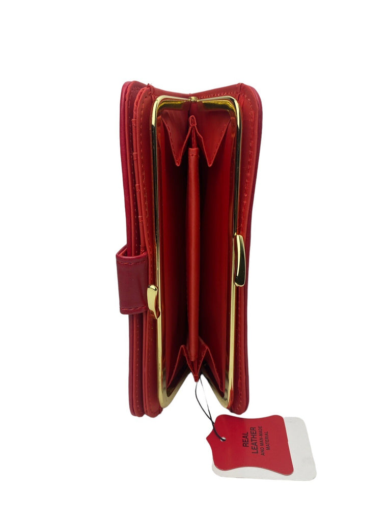 Lorenz Soft Leather Patchwork Ladies Purse Credit Cards Coin Slots Framed