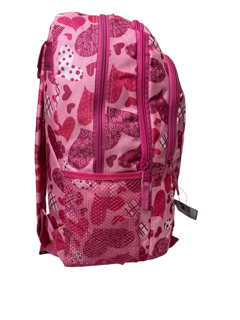 Ladies Hearts Backpack School College Gym Luggage Travel Rucksack Bag New