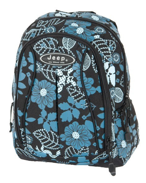 Jeep Laptop Ipad Notepad Floral Travel Cabin Hand Luggage College Backpack Bag