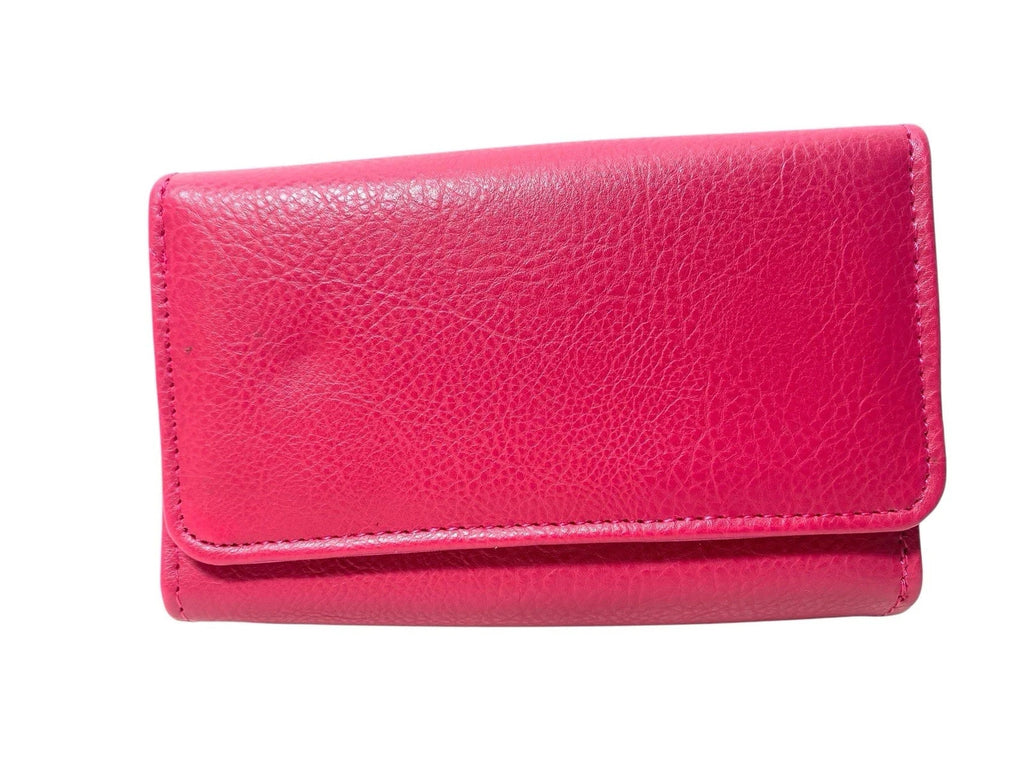 Ladies Trifold Faux Leather Zip Around Coin Credit Card Notes Purse New