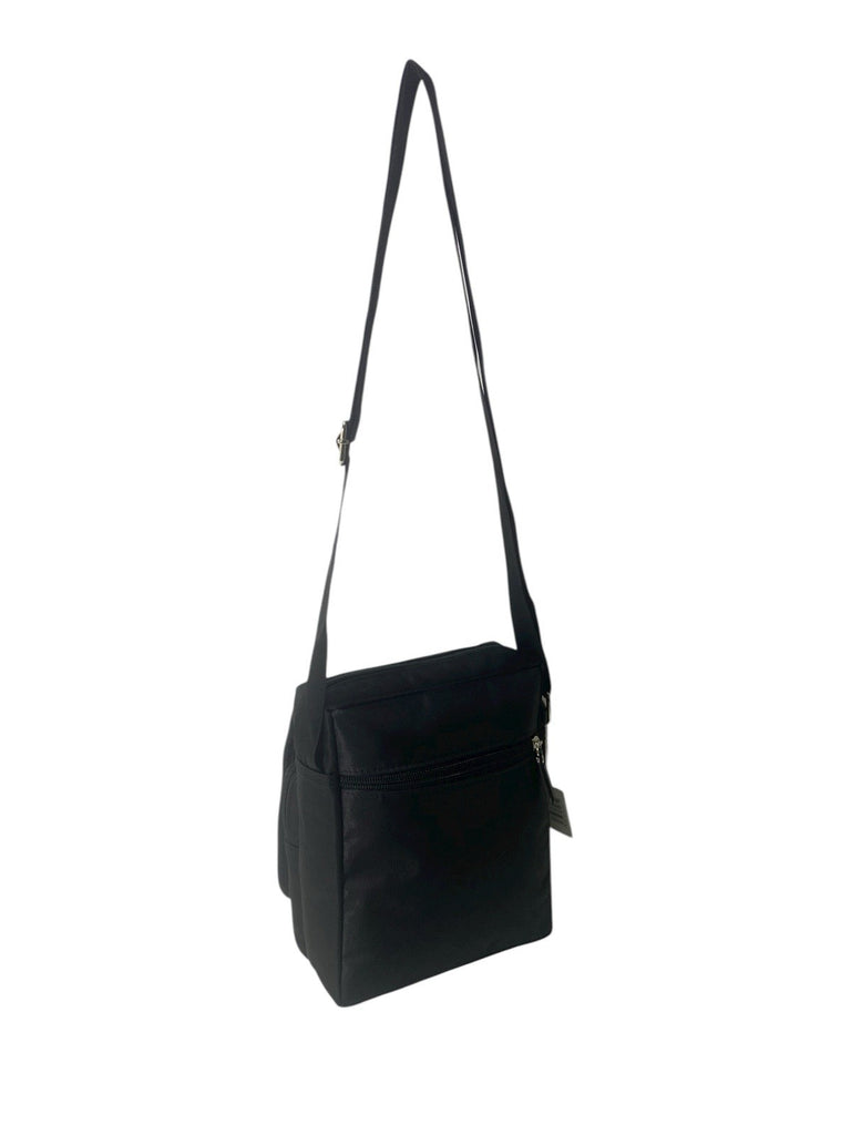 Lorenz Unisex Nylon Travel Bag Multiple Zipped Pockets & Adjustable Strap New