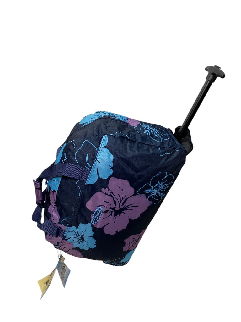 21" Wheeled Holdall Cabin Trolley Flower Sports Luggage Overnight Travel Bag 39L