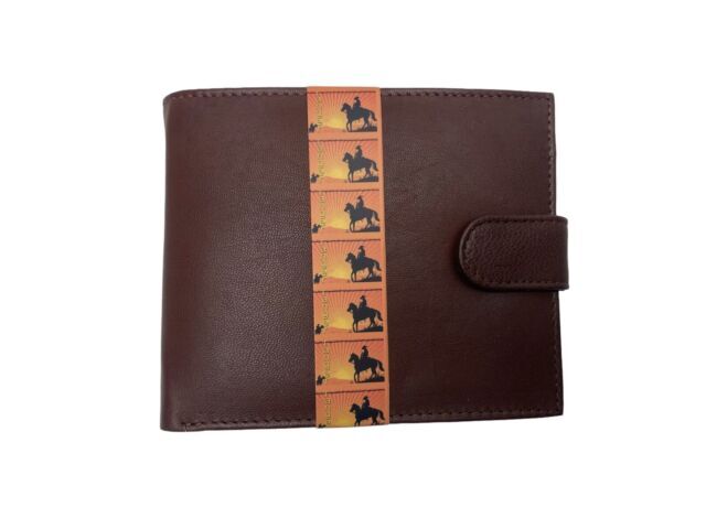 Gents Mens Leather Flip Up Wallet Credit Card Purse Coin Pouch