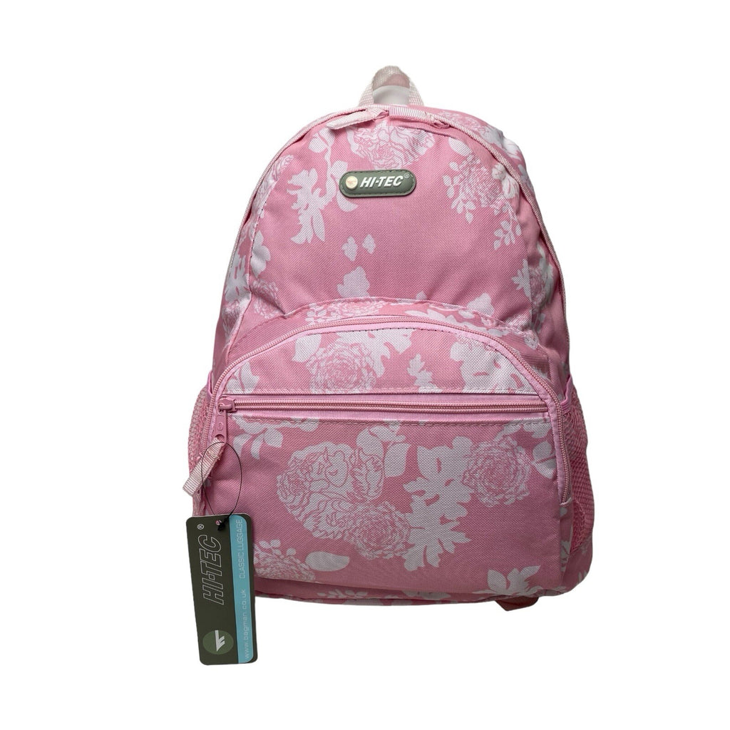 Hi Tec Ladies Flower Print Backpack Rucksack School Gym College Work Travel New
