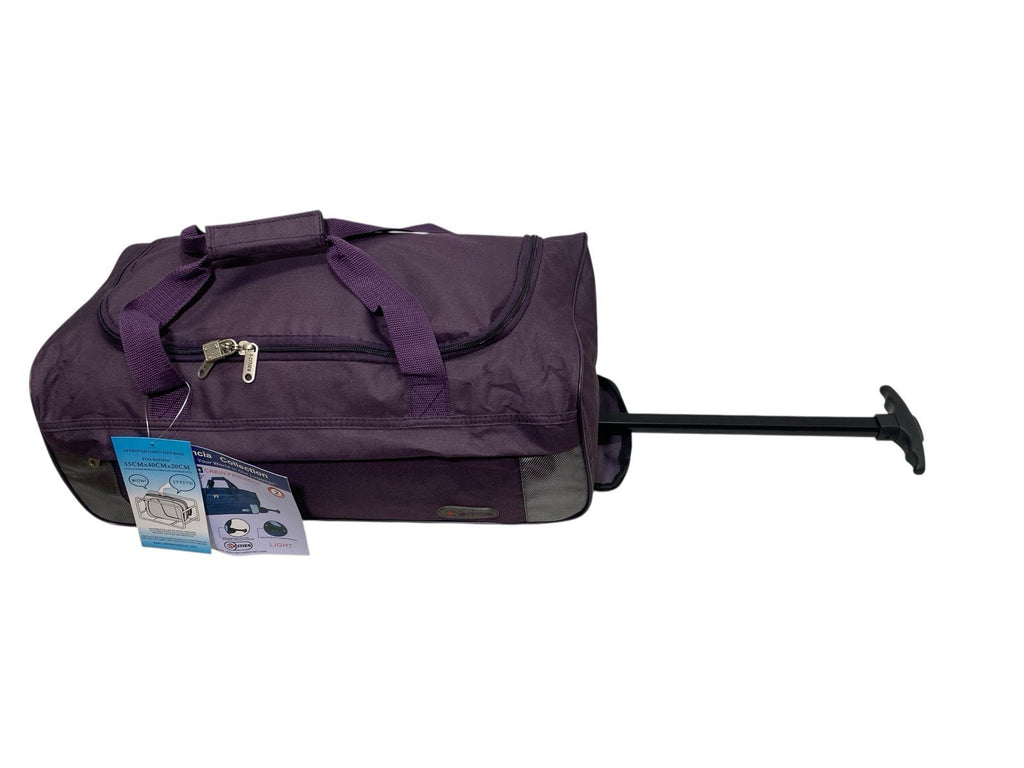 5 Cities 21" Carry On Lightweight Travel Wheeled Cabin Trolley Weekend Bag 29L