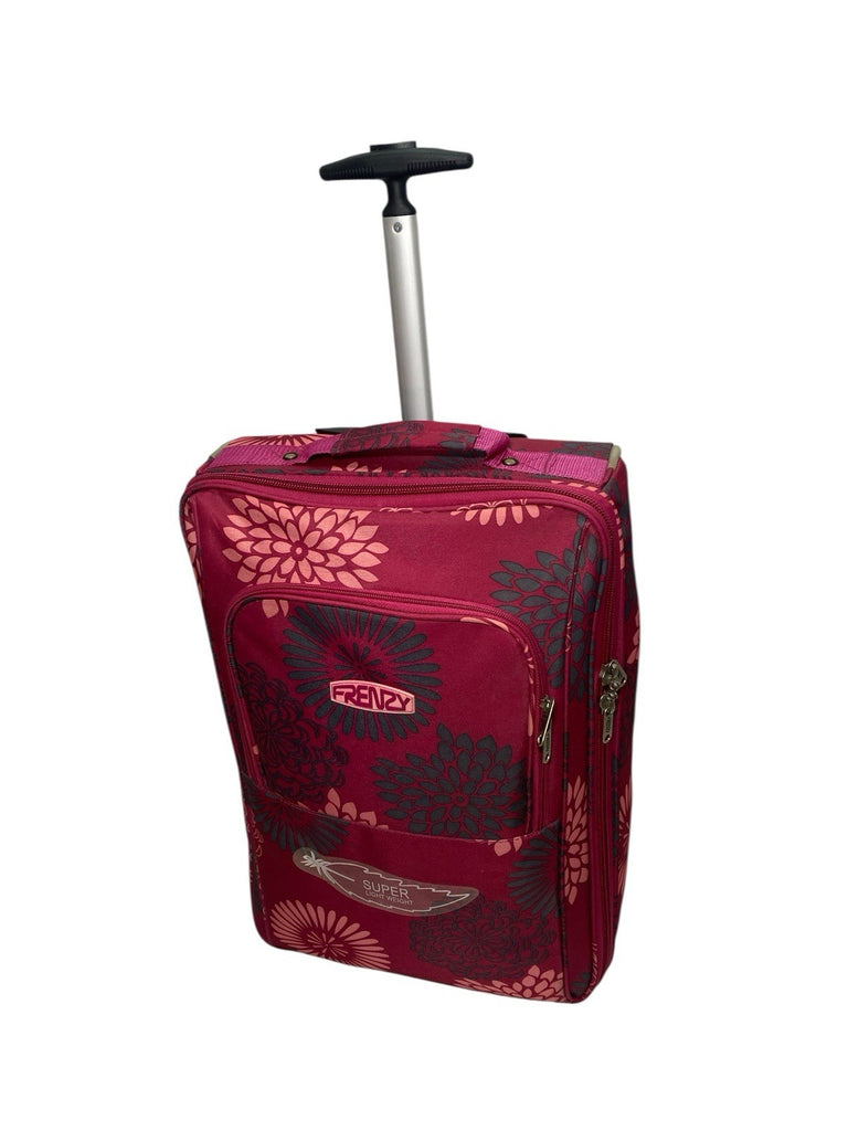 Frenzy 21" Lightweight 2 Wheel Carry On Hand Cabin Luggage Suitcase 36L Pink