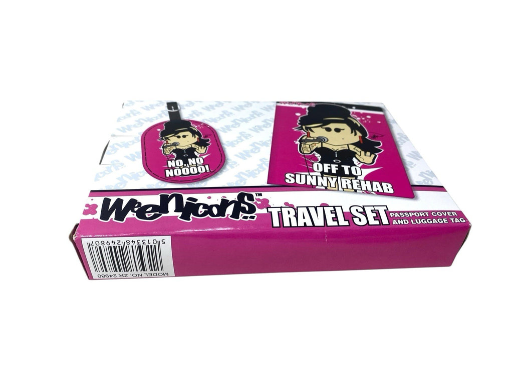 Weenicons Amy Winehouse Off To Sunny Rehab Passport Cover Luggage Tag Set Boxed