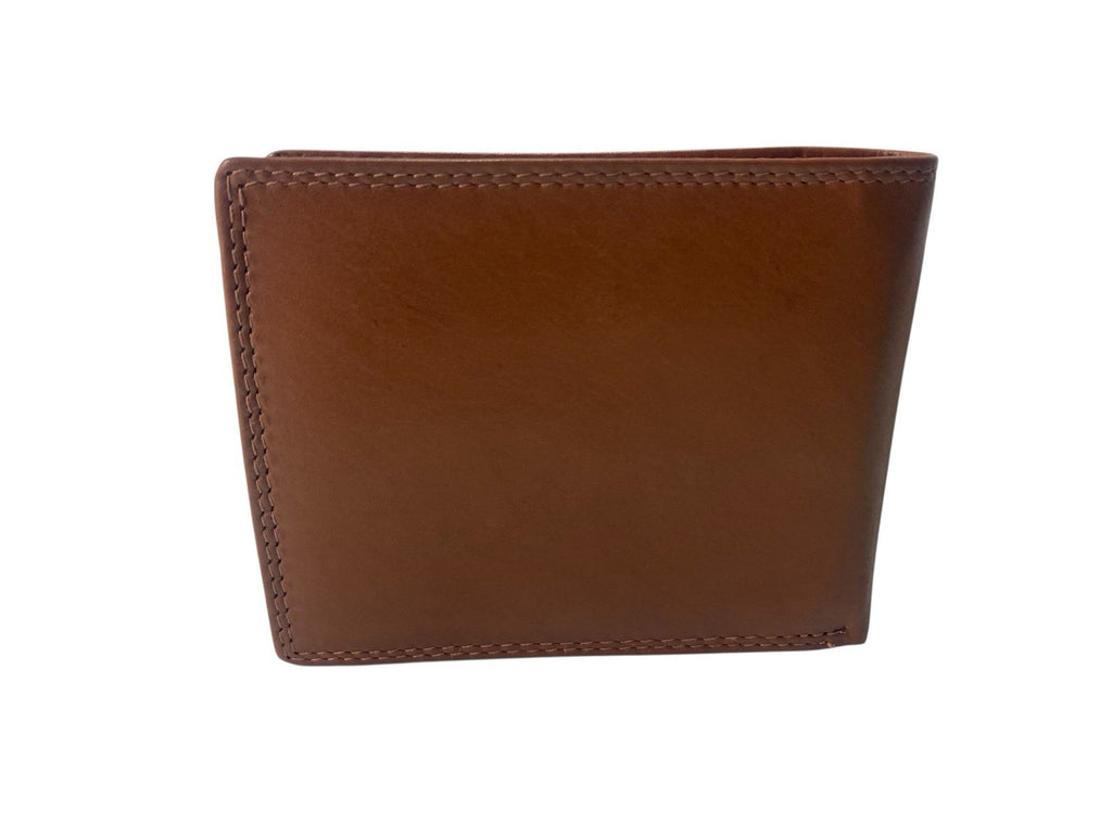 London Leather Goods Soft Leather Mens TriFold Wallet Coins Notes Credit Cards