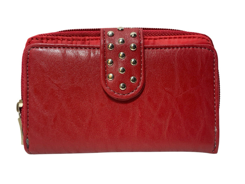 Fabretti Ladies Bifold Faux Leather Zip Around Coin Credit Card Notes Purse New