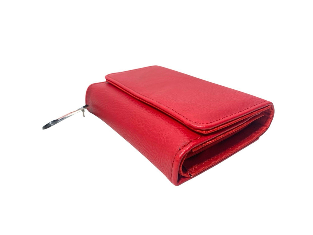 Ladies Trifold Faux Leather Zip Around Coin Credit Card Notes Purse New