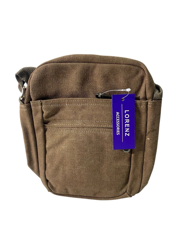 Lorenz Unisex Multi Purpose Small Canvas Cross Body Shoulder Travel Utility Bag