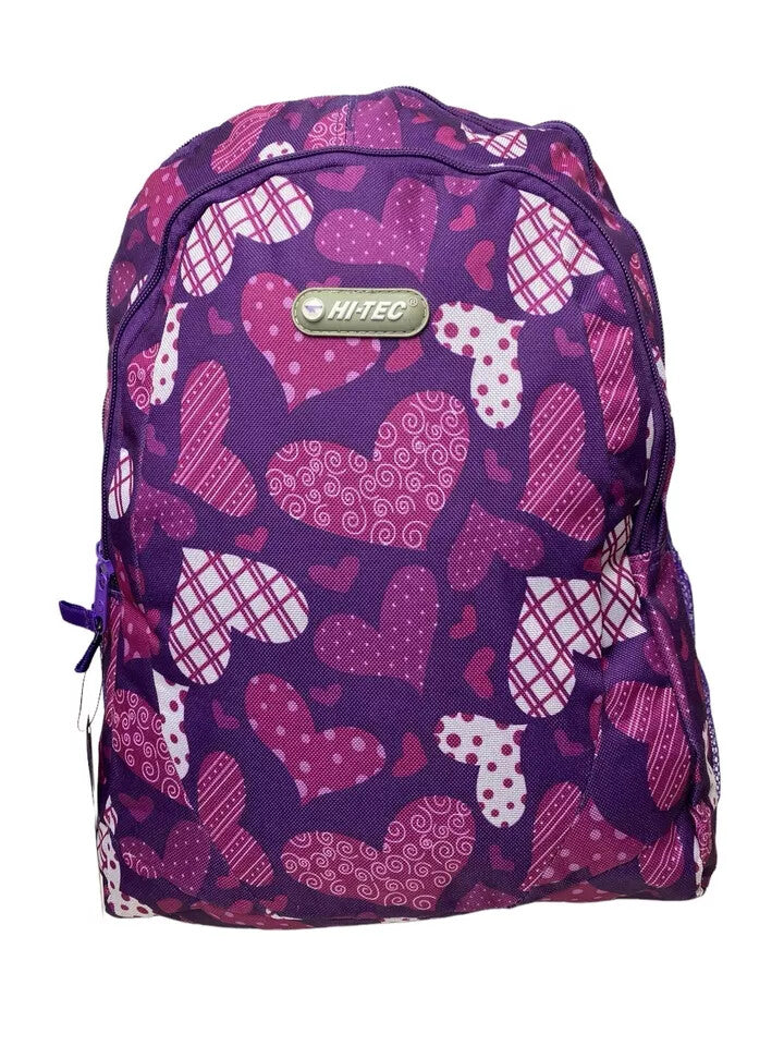 Ladies Hearts Backpack School College Gym Luggage Travel Rucksack Bag New