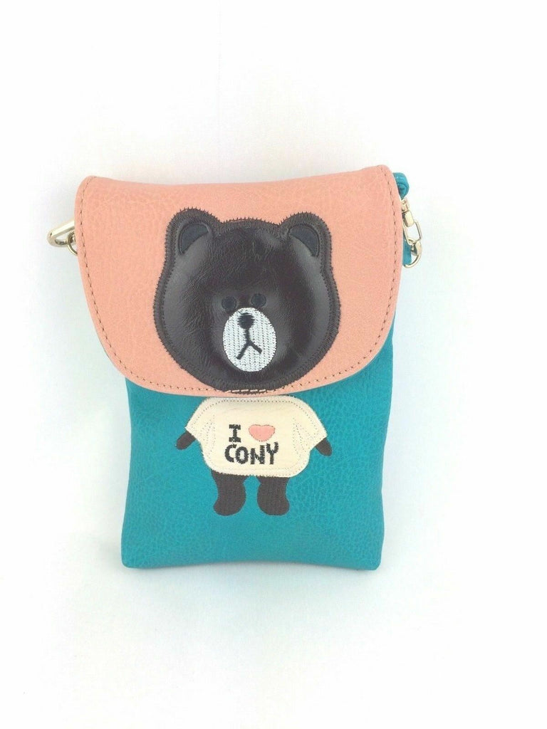 I Love Connie Bear Girls Ladies Shoulder Travel Bag Cross Body Small Purse New