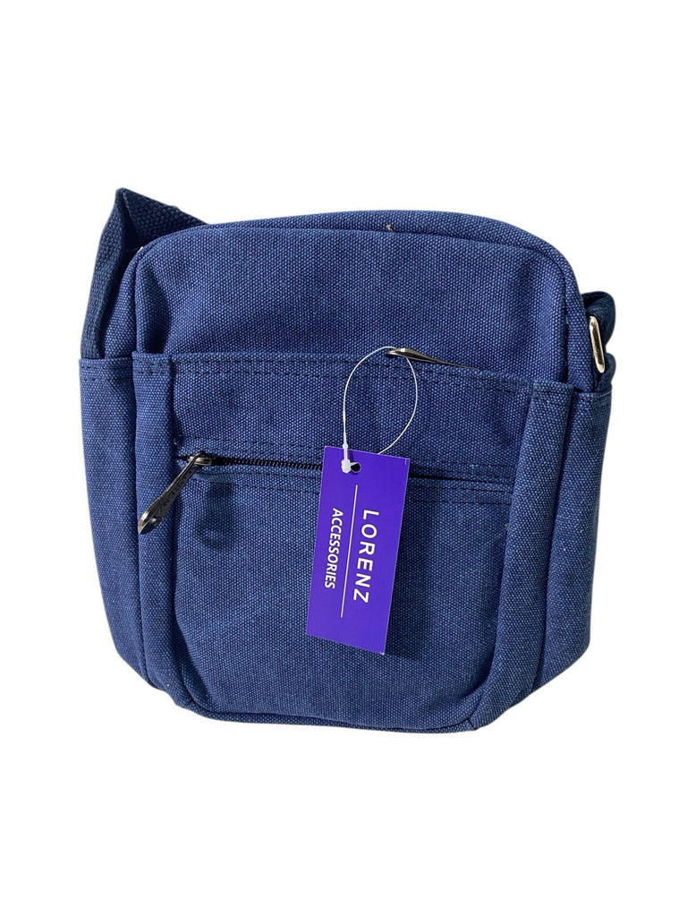 Lorenz Unisex Multi Purpose Small Canvas Cross Body Shoulder Travel Utility Bag