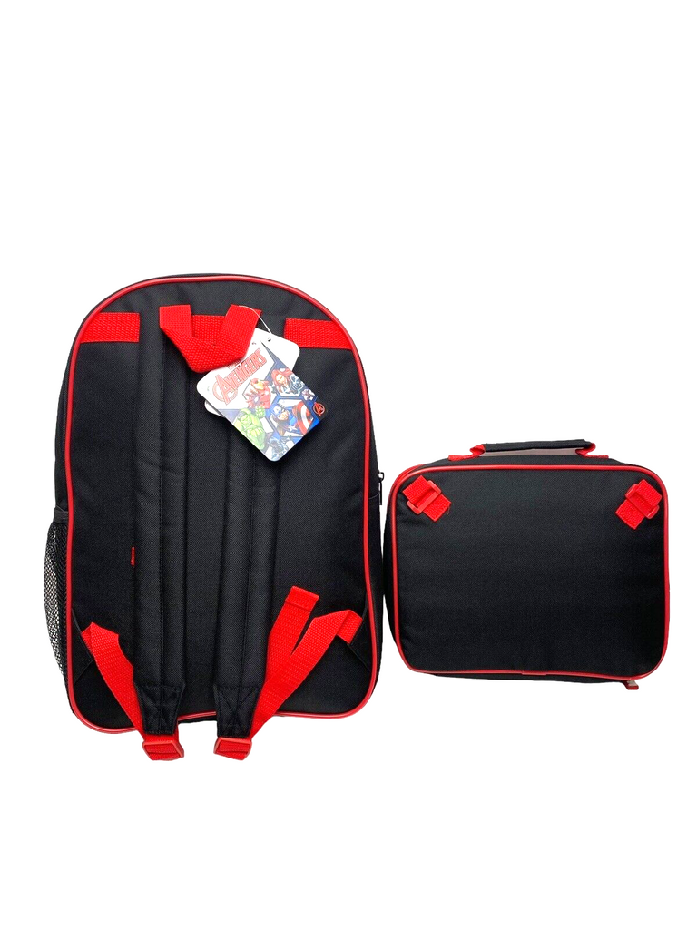 Avengers Backpack With Lunch Bag For Kids Marvel Matching 2 Piece School Bag Set