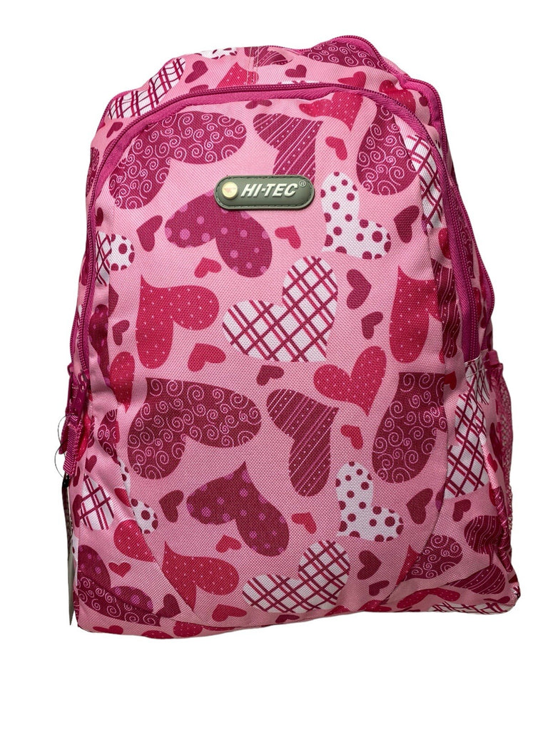 Ladies Hearts Backpack School College Gym Luggage Travel Rucksack Bag New