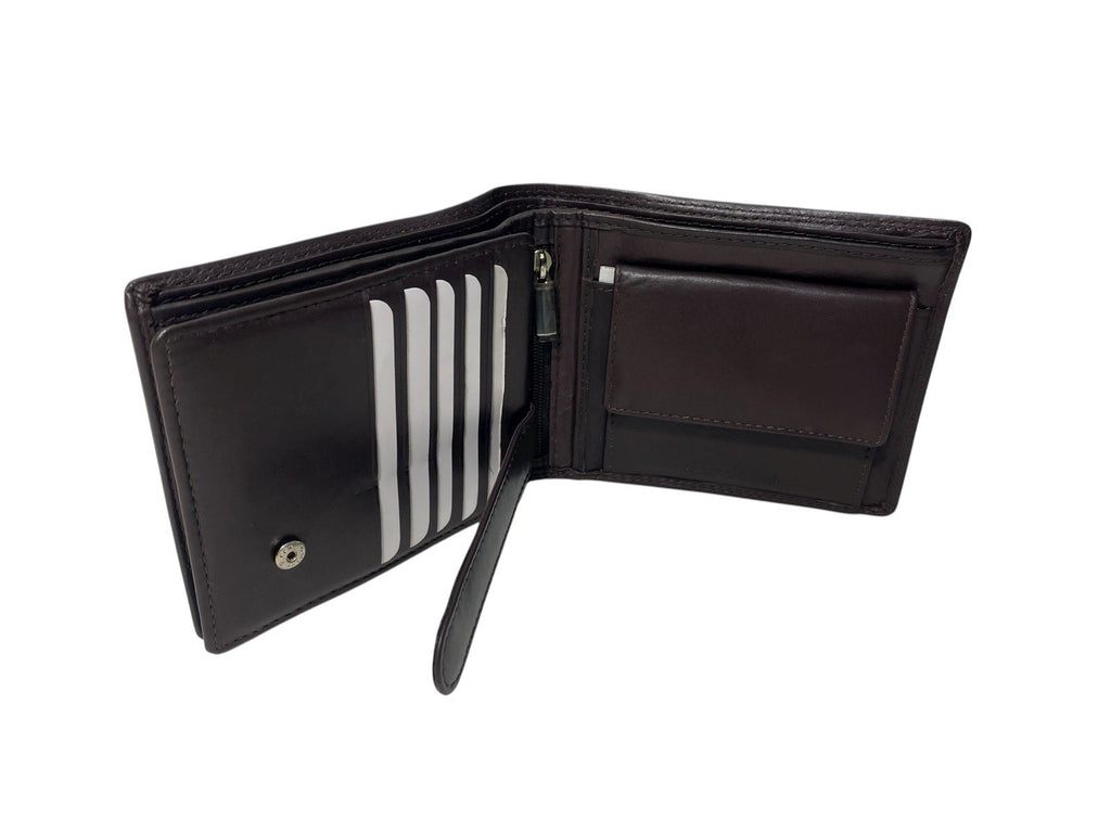 London Leather Goods Mens Gents Designer Luxury Soft Leather Bifold Wallet Gift