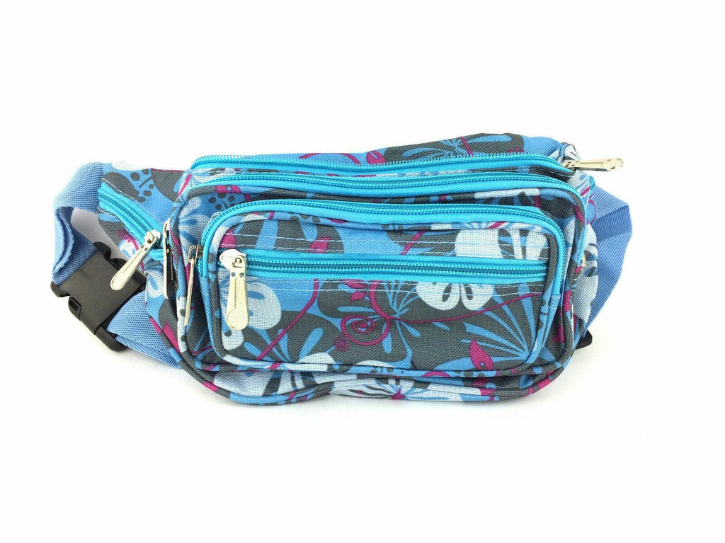 Lorenz Polyester Floral Money Belt Waist Pouch Fanny Pack Hip Bag Travel Holiday