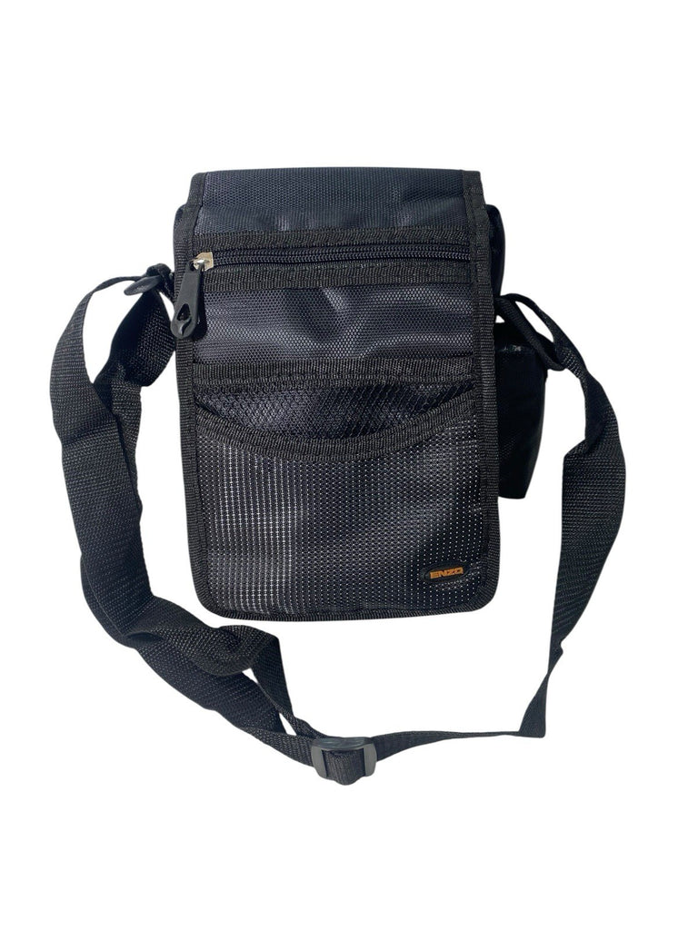 Enzo Unisex Travel Shoulder Bag Multiple Zipped Pockets & Adjustable Strap New