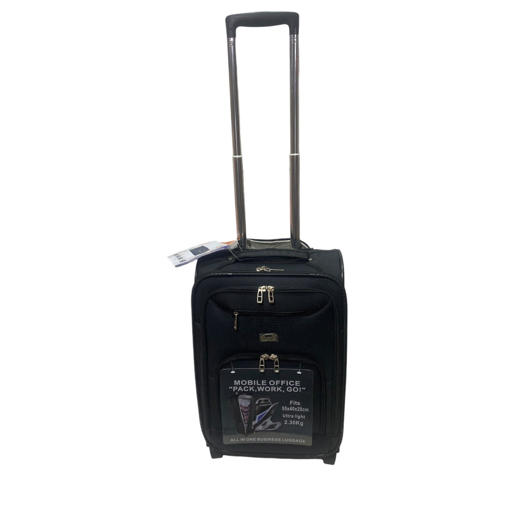 Aerolite Lightweight 2 Wheel Cabin Sized Hand Luggage Suitcase 55x 35.5 x 20 21"