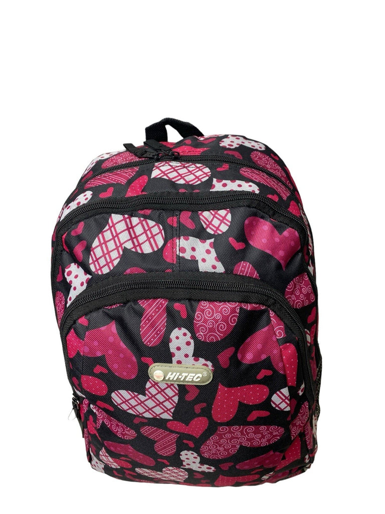 Ladies Hearts Backpack School College Gym Luggage Travel Rucksack Bag New