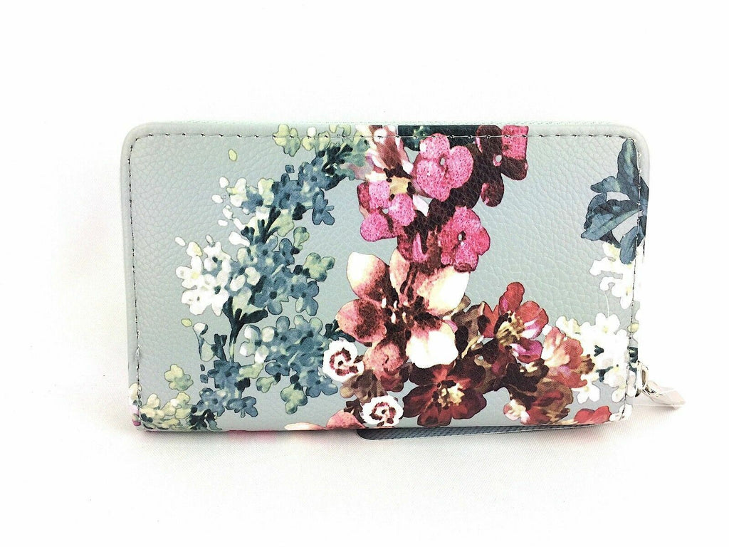 Ladies Floral Zip Fashion Clutch Coin Credit Card Purse Victoria & Albert Style