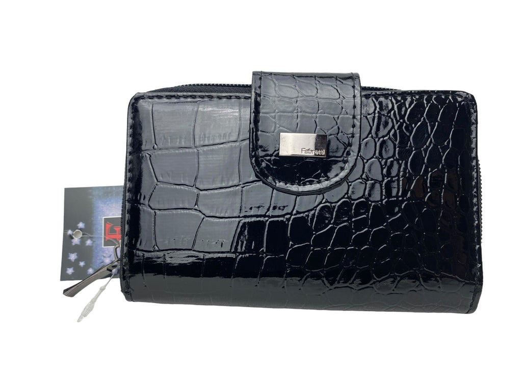 Fabretti Ladies Croc Fashion Purse Clutch Credit Card Wallet Coin Notes New