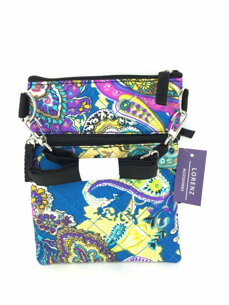 Lorenz Ladies Quilted Multicoloured Cross Body Travel Accessories Shoulder Bag