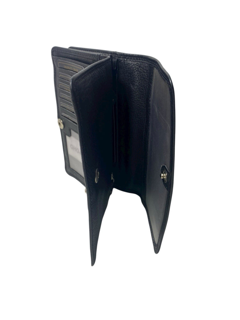 Ladies Real Leather Bifold Purse Credit Card Notes Coins With Multiple Sections