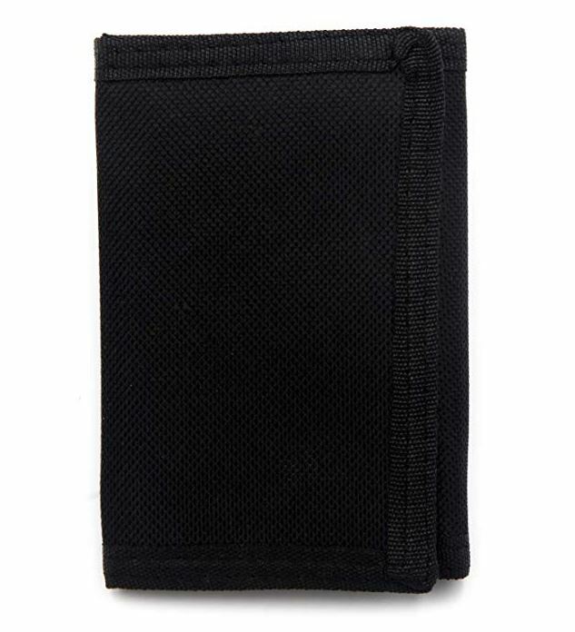 Unisex Sports Trifold Canvas Notes Coins Card Wallet Purse Black New