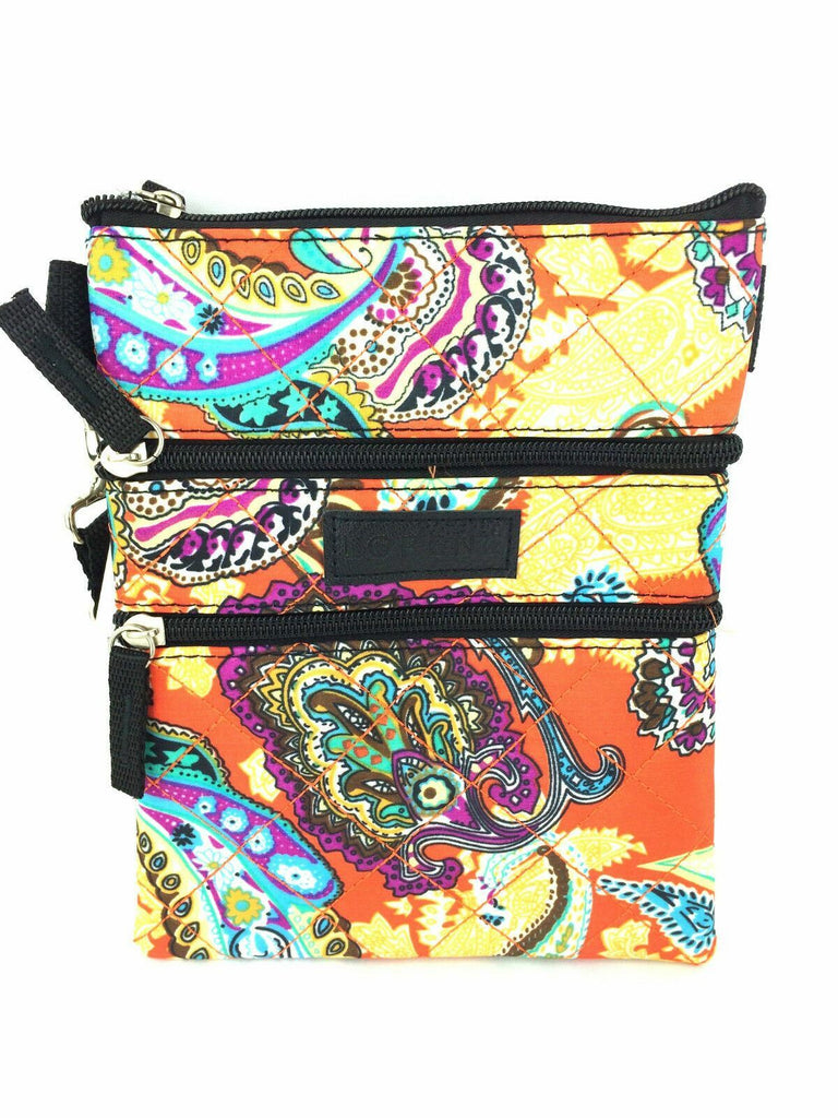 Lorenz Ladies Quilted Multicoloured Cross Body Travel Accessories Shoulder Bag