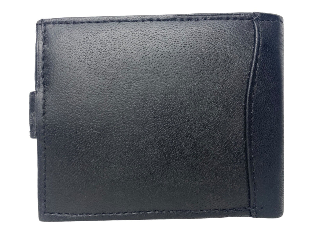 Gents Mens Soft Leather Bifold Credit Card Holder Purse Notes Coins Wallet New