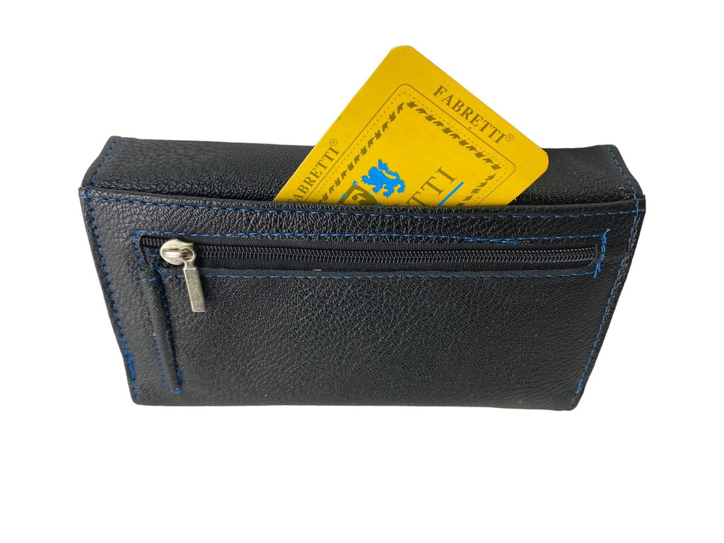 Fabretti Ladies Envelope Purse Clutch Coin Credit Card Wallet New