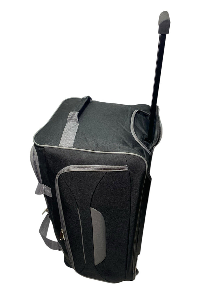 Unisex 27" 83L Wheeled Trolley Duffle Bag Suitcase Holdall Retractable Handle