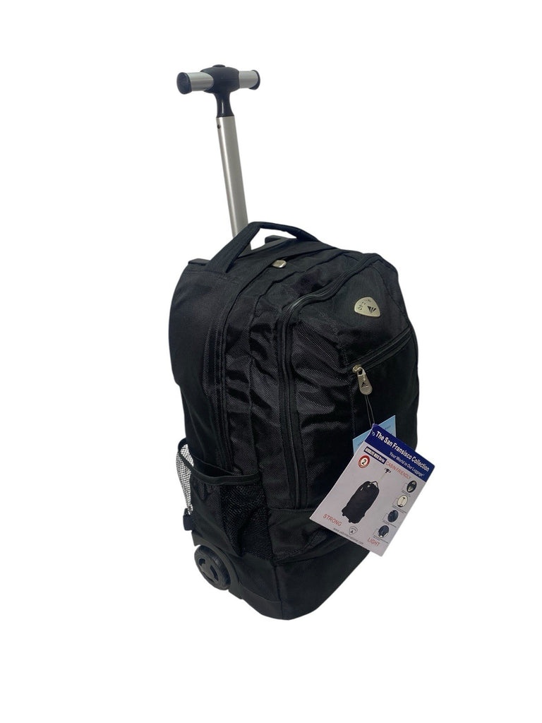 21" Rolling Backpack Rucksack On Wheels Cabin Trolley Laptop Business Bag 36L