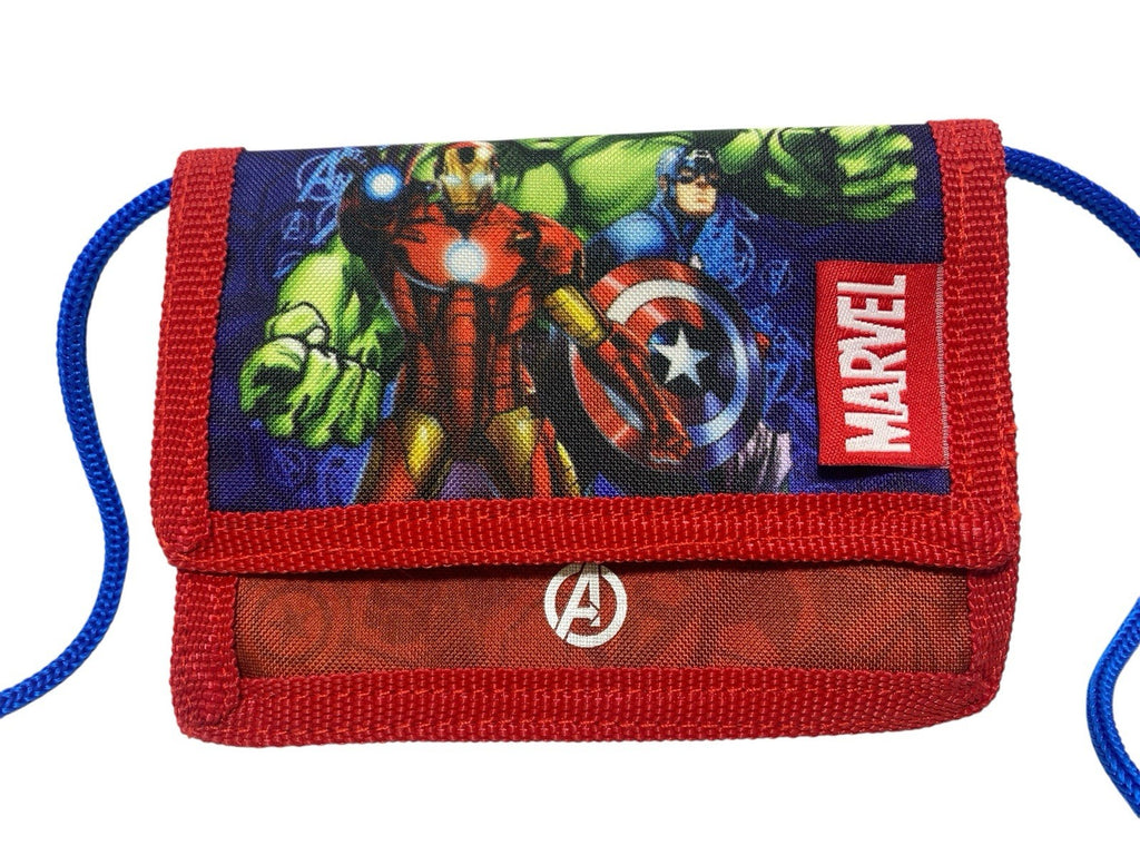 Marvel Avengers Boys Hulk Iron Money Change Notes Wallet With Lanyard Cord