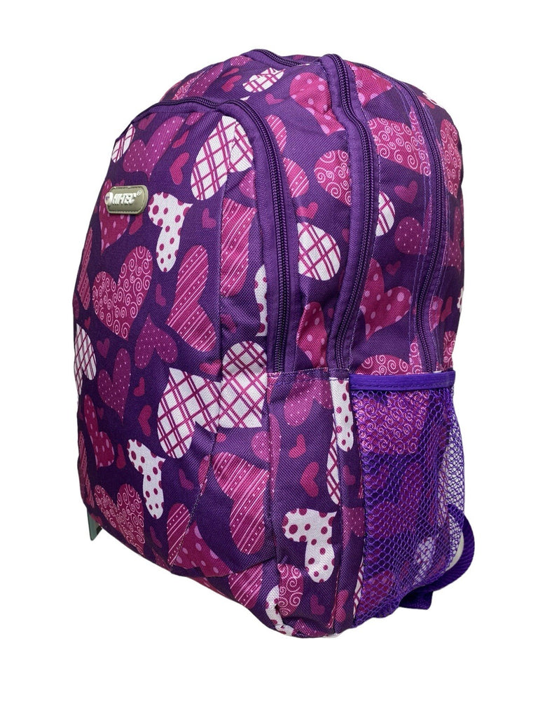 Ladies Hearts Backpack School College Gym Luggage Travel Rucksack Bag New