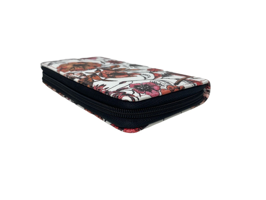 Ladies Designer Style Floral Flower Print Clutch Purse Wallet Card Coin Holder