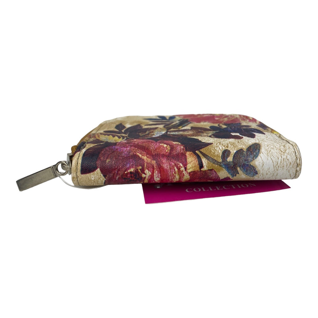 Fabretti Ladies Girls Floral Zip Around Coin Change Wallet Purse Pouch New