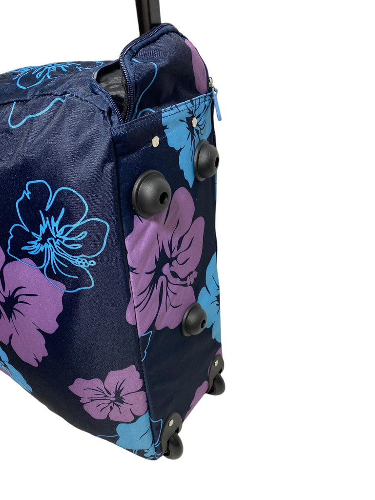 21" Wheeled Holdall Cabin Trolley Flower Sports Luggage Overnight Travel Bag 39L