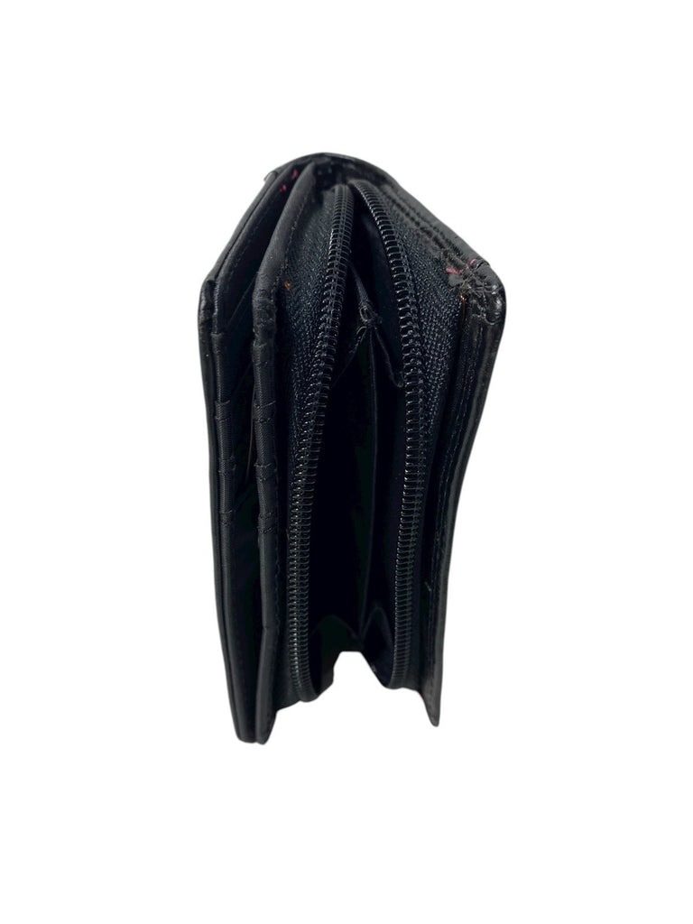 Fabretti Ladies Bifold Dog & Butterfly Design Faux Leather Clutch Purse New