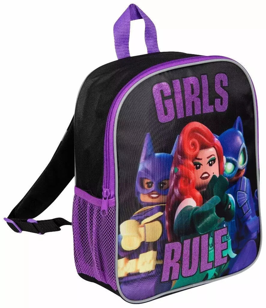 Batman Lego Movie Girls Rule School Junior Backpack Rucksack Bag New