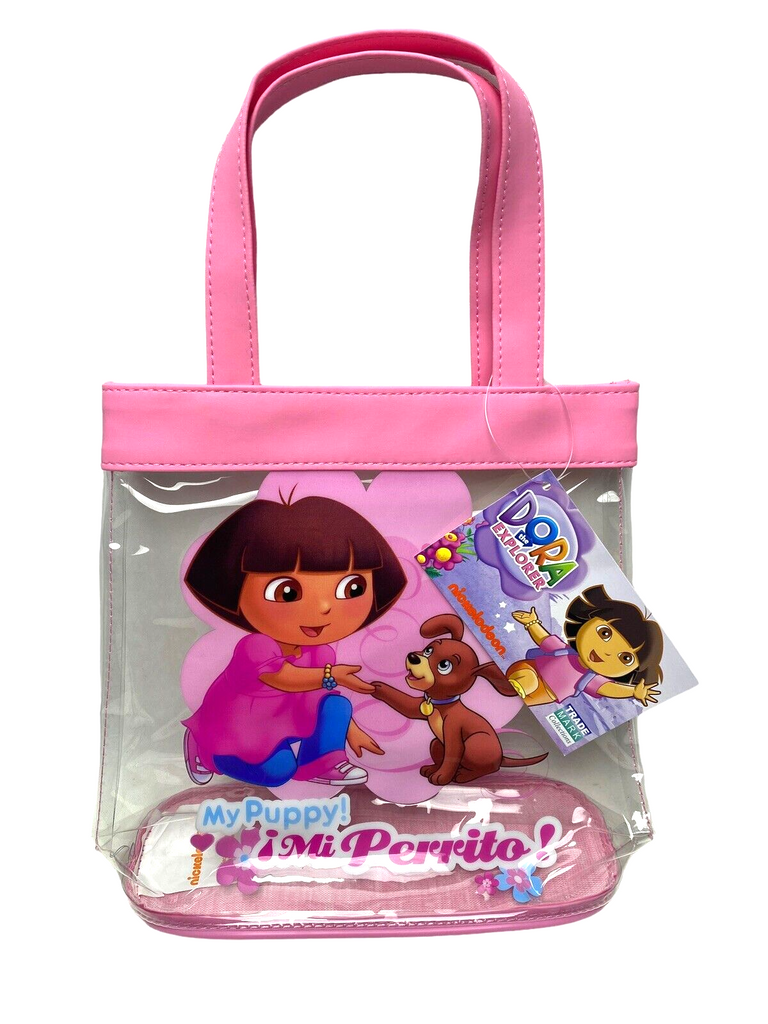 Dora The Explorer Puppy Love Cute Pvc Transparent Tote Party Bag Girls New