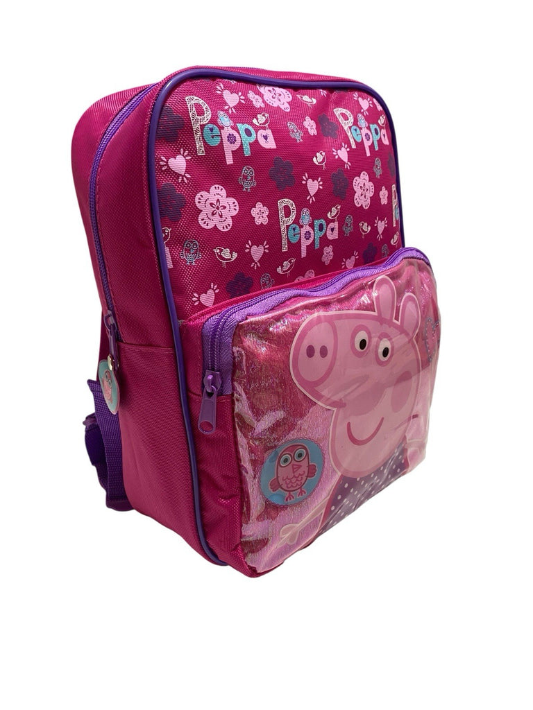 6 x Peppa Pig  Pink Glitter Front Pocket Backpack Job Lot Car Boot Market Resale