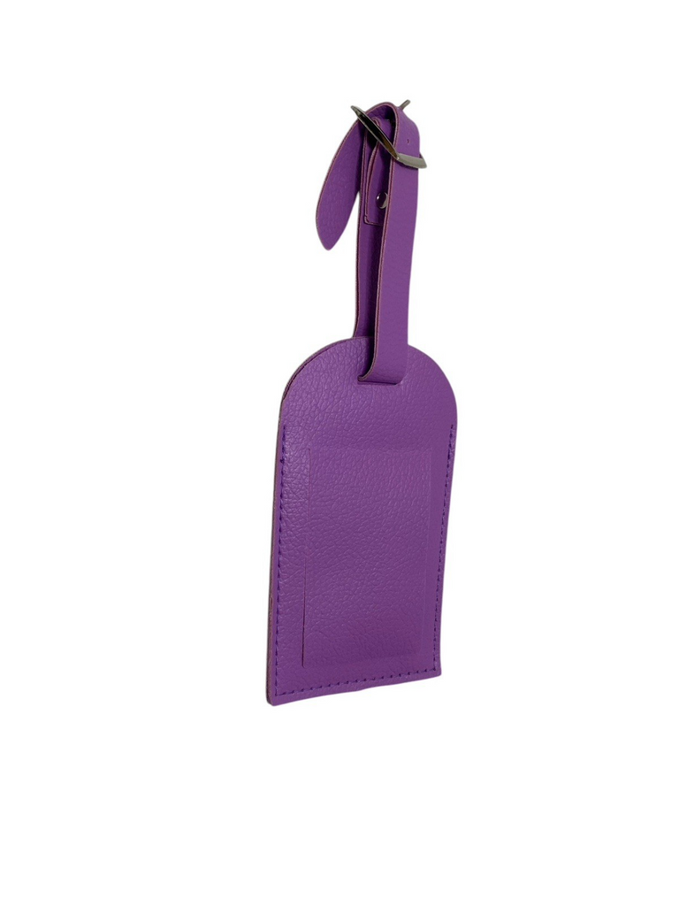 12 X PU Luggage Tag Suitcase Label Address Id Tag Purple Job Lot Car Boot Resale