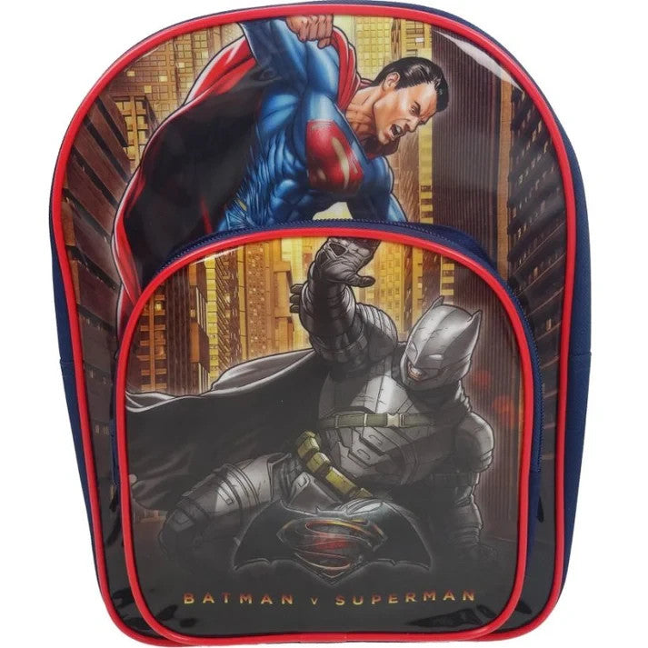 Batman Vs Superman Boys Backpack Rucksack Nursery School Bag With Pocket New