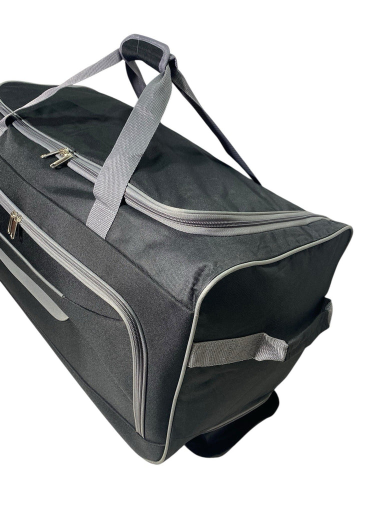 Unisex 27" 83L Wheeled Trolley Duffle Bag Suitcase Holdall Retractable Handle